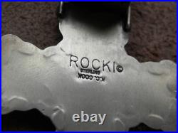 ROCKI Gorman Sterling Silver Turquoise Cross Pendant KC Cook $750 ROCKI Gorman Sterling Silver Turquoise Cross Pendant KC Cook $750