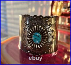 Rabat Jewelry Turquoise Cuff Sterling Silver /pewter Gipsy Hearts Collection