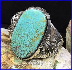 Rare Will Denetdale Sterling Silver & Number 8 Mine Turquoise Bracelet, 76.7 gr
