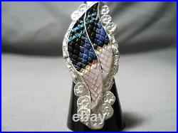 Remarkable Vintage Zuni Turquoise Sterling Silver Ring Native American