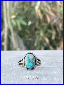 Ring Sterling Silver 925 Persian Jewelry Antique Handmade Stone Turquoise Size11