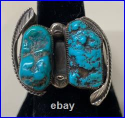 Ring, Turquoise, Sterling Silver, Navajo, 8 1/2