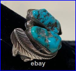 Ring, Turquoise, Sterling Silver, Navajo, 8 1/2