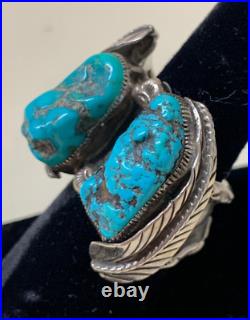 Ring, Turquoise, Sterling Silver, Navajo, 8 1/2