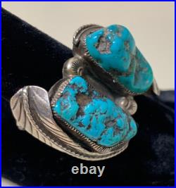 Ring, Turquoise, Sterling Silver, Navajo, 8 1/2