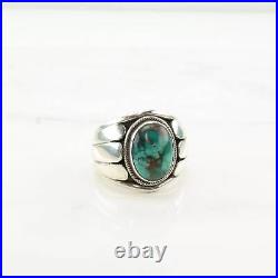 Ring Vintage Navajo Silver Turquoise Sterling Size 12