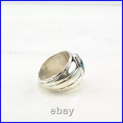 Ring Vintage Navajo Silver Turquoise Sterling Size 12