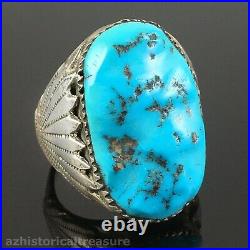 Robert & Bernice Leekya Native American Zuni Sterling Silver & Turquoise Ring