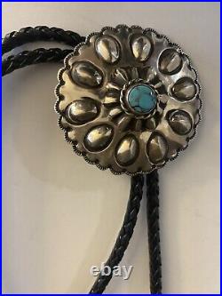 Robert Yellowhorse Navajo Sterling Silver / Turquoise Bolo
