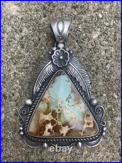 Ronald Tom Royston Turquoise Pendant Sterling Silver 925 Native American Jewelry