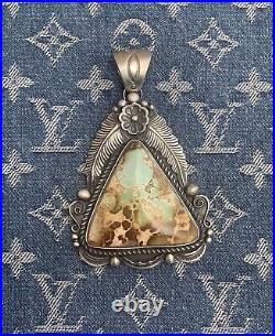 Ronald Tom Royston Turquoise Pendant Sterling Silver 925 Native American Jewelry