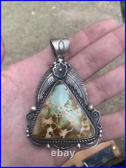 Ronald Tom Royston Turquoise Pendant Sterling Silver 925 Native American Jewelry