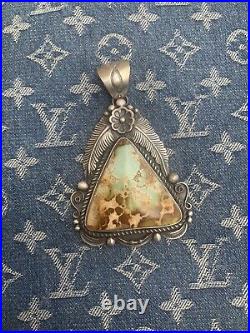 Ronald Tom Royston Turquoise Pendant Sterling Silver 925 Native American Jewelry