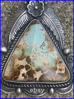 Ronald Tom Royston Turquoise Pendant Sterling Silver 925 Native American Jewelry