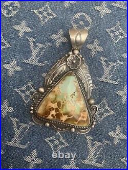 Ronald Tom Royston Turquoise Pendant Sterling Silver 925 Native American Jewelry