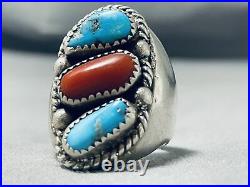 Ruth Nelson Vintage Navajo Turquoise Sterling Silver Ring