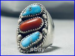 Ruth Nelson Vintage Navajo Turquoise Sterling Silver Ring