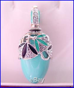 SALE! RUSSIAN PENDANT HANDMADE OF STERLING SILVER ENAMEL with GENUINE TURQUOISE