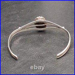 STERLING SILVER 925 Tribal Cuff Bracelet Whit Turquoise. 17.415