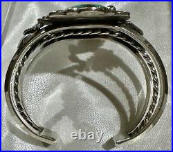 STUNNING Sterling Silver NAVAJO DOUBLE ROYSTON TURQUOISE 3L Bead CUFF BRACELET STUNNING Sterling Silver NAVAJO DOUBLE ROYSTON TURQUOISE 3L Bead CUFF BRACELET
