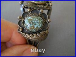 S LEE & CSC Old Native American Number 8 Turquoise Sterling Silver Bracelet 58g S LEE & CSC Old Native American Number 8 Turquoise Sterling Silver Bracelet 58g