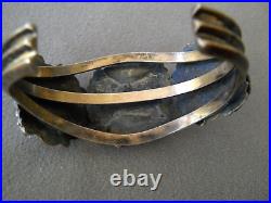 S LEE & CSC Old Native American Number 8 Turquoise Sterling Silver Bracelet 58g S LEE & CSC Old Native American Number 8 Turquoise Sterling Silver Bracelet 58g