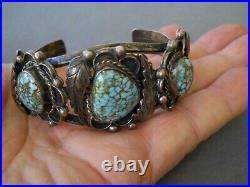 S LEE & CSC Old Native American Number 8 Turquoise Sterling Silver Bracelet 58g S LEE & CSC Old Native American Number 8 Turquoise Sterling Silver Bracelet 58g