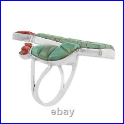 Santa Fe Style 925 Sterling Silver Turquoise Ring Southwest Jewelry Ct 7