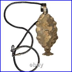 Scarce Depleted Mine Navajo Morenci Turquoise Sterling Silver Necklace