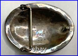 Simon Yazzie Navajo Sterling Silver & Turquoise Belt Buckle