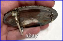 Simon Yazzie Navajo Sterling Silver & Turquoise Belt Buckle