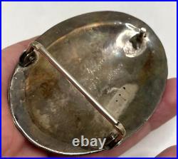 Simon Yazzie Navajo Sterling Silver & Turquoise Belt Buckle