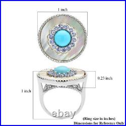 Sleeping Beauty Turquoise Blue Tanzanite Ring 925 Sterling Silver Ct 2.8