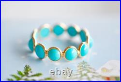 Sleeping Beauty Turquoise Gemstone Unisex Ring 925 Silver special Gift Jewelry