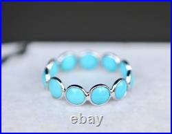 Sleeping Beauty Turquoise Gemstone Unisex Ring 925 Silver special Gift Jewelry