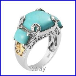 Sleeping Beauty Turquoise Jewelry Ring 925 Sterling Silver Gifts Size 7 Ct 4.4