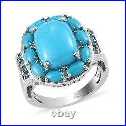Sleeping Beauty Turquoise Jewelry Ring 925 Sterling Silver Gifts Size 8 Ct 8.2