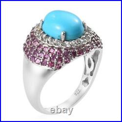 Sleeping Beauty Turquoise Jewelry Ring 925 Sterling Silver Gifts Size 9 Ct 6.3