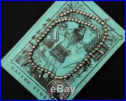 Small Squash Blossom Navajo Turquoise Sterling Silver Naja Necklace