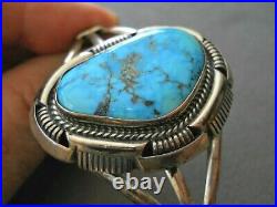 Southwestern Native American Indian Turquoise Sterling Silver Cuff Bracelet MP