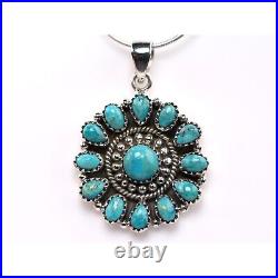 Southwestern Turquoise Pendant Sterling Silver Designer Turquoise Jewelry Southwestern Turquoise Pendant Sterling Silver Designer Turquoise Jewelry
