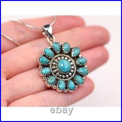 Southwestern Turquoise Pendant Sterling Silver Designer Turquoise Jewelry