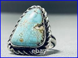 Special Vintage Navajo Kingman Turquoise Sterling Silver Ring