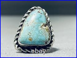 Special Vintage Navajo Kingman Turquoise Sterling Silver Ring