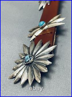 Star Light Star Bright Vintage Navajo Turquoise Sterling Silver Concho Belt Old