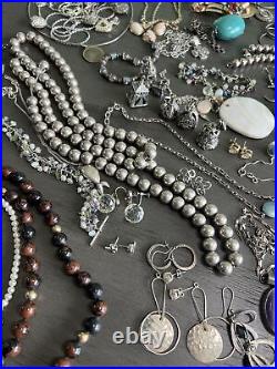 Sterling Silver 925 14K 10K Vintage Antique Mixed Jewelry Lot 8 Lbs 9.7 Ounces