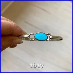 Sterling Silver 925 Mexico Bracelet With Turquoise Stone-Statement Jewelry Sterling Silver 925 Mexico Bracelet With Turquoise Stone-Statement Jewelry