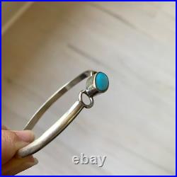 Sterling Silver 925 Mexico Bracelet With Turquoise Stone-Statement Jewelry Sterling Silver 925 Mexico Bracelet With Turquoise Stone-Statement Jewelry