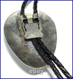 Sterling Silver 925 Navajo Turquoise & Coral Horse Bolo Tie GF21