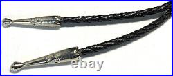 Sterling Silver 925 Navajo Turquoise & Coral Horse Bolo Tie GF21